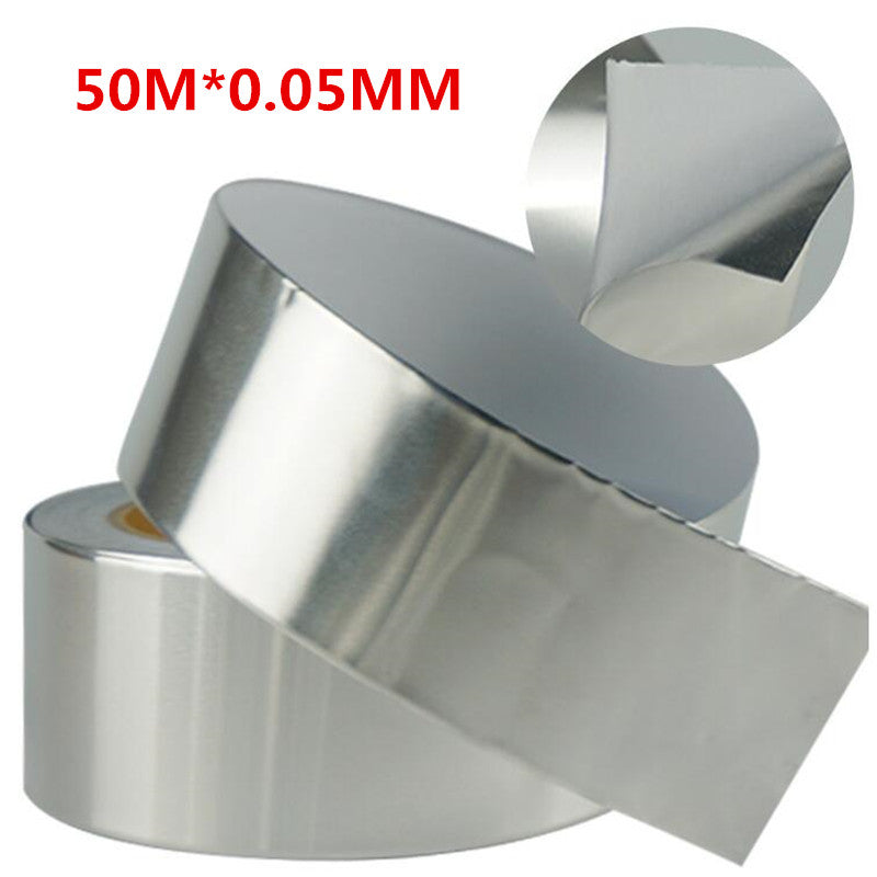 Single layer conductive high temperature aluminum foil tape waterproof shield Tape BGA insulation 50M *0.05mm