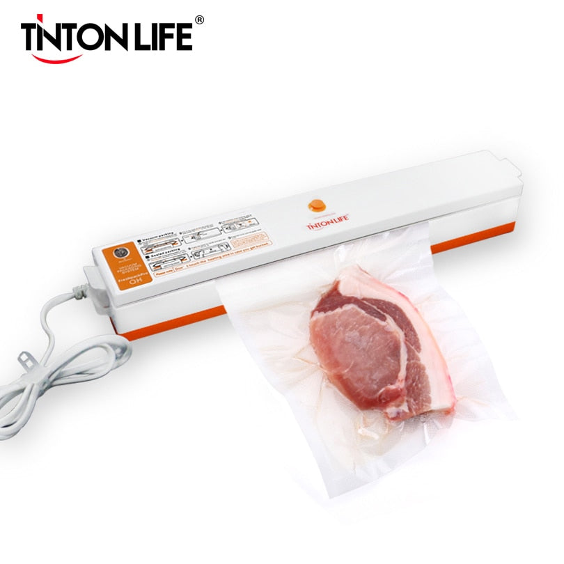 TintonLife 220V/110V Household Food Vacuum Sealer Packaging Machine Film Sealer Vacuum Packer Including 15Pcs Bags