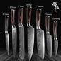 XITUO High quality 8"inch Utility Chef Knives laser Damascus steel Santoku kitchen Knives Sharp Cleaver Slicing Gift Knife