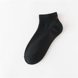 Halajuku Red Heart Cute College Wind Simple Basic Fresh Female Socks