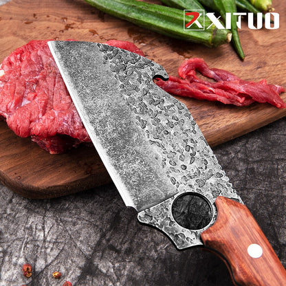 XITUO Forging kitchen knife Handmade Chef Knife High-Carbon Steel Cleaver Santoku Knives professional Butcher Knife Cooking Tool