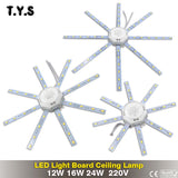 High Bright LED light Ceiling Lamp Energy Saving Lamp 24W 16W 12W 220V PCB Board Modified Light Source LED Bulb Plate Octopus
