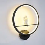 Hot selling  Wall Lamps indoor black white wall lighting Minimalist art Sconce Interior with angel Home Decoration wall