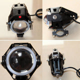 Huiermeimi 2PCS 125W Motorcycle Headlight 3000LMW Motorbike spotlight U5 U7 LED Moto Driving car Fog Spot Head Light Lamp DRL