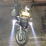 Huiermeimi 2PCS 125W motorcycle headlights auxiliary lamp U5 led motorbike spotlight accessories 12V moto DRL spot head lights