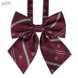 JK Bow Tie Striped Solid Uniform Collar Butterfly Cravat Japanese High School Girls Students Preppy Chic Free of Tying a Knot