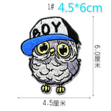 JOD Children Cartoon Bird Embroidered Owl Iron on Patches for Clothes Stickers Fabric DIY Decorative Applique Patch Embroidery