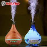 KBAYBO 300ml Aroma Essential Oil Diffuser Ultrasonic Air Humidifier purifier with Wood Grain LED Lights for Office Home Bedroom