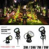 LED lawn lamp 12V 110V 220V  Outdoor led Garden Wall Yard Path Light 3W 5W 7W 9W COB Waterproof LED Flood Spot  Landscape light