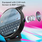LEMFO LEM X Android 7.1 4G 2.03 Inch 900Mah 8MP Camera Ip67 Waterproof Luxury Smart Watch Sport GPS Watch Smartwatch For Men