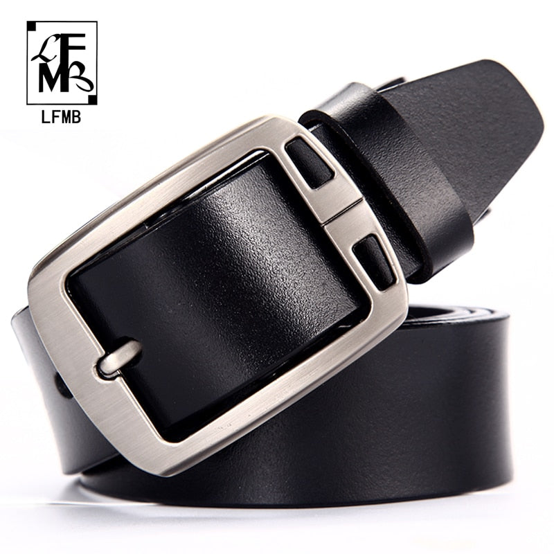 [LFMB] male genuine leather strap designer belts men high quality leather belt men belts cummerbunds luxury brand men belt