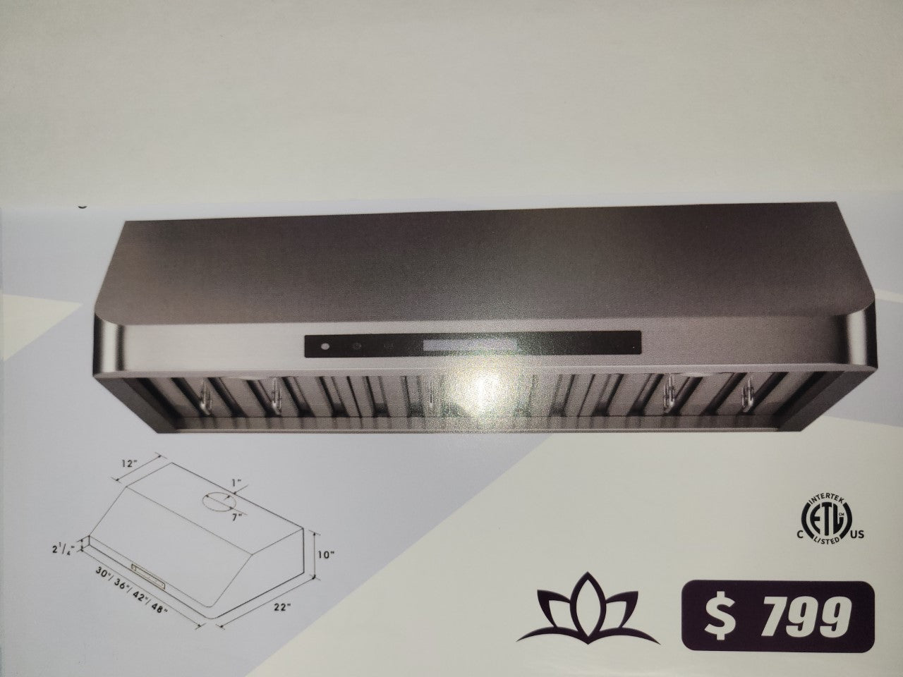 Range Hood LTS-R01 900CFM Under Cabinet 30" Stainless Steel-Delivery only in GTA Canada