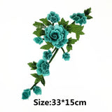 Large Flower Embroidery Applique Patches Sew on Pacthes Lace Fabric Motif Clothes Decorated DIY Sewing Supplies