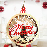Large Wooden 3D Merry Christmas Pendant Christmas Hanging Decor Light Bulb Fireplace Wall Pendant