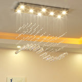 Led Rectangle restaurant chandelier lighting Crystal creative personality modern simple bar decorated Chandelier