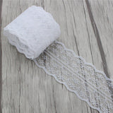 Lucia Crafts 5yards/lot 45mm soft lace ribbon DIY Embroidered Net Lace Trim Fabric For Sewing Wedding Decoration 050025082