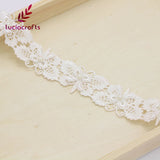 Lucia crafts 1 yard 3cm Butterfly Beaded Lace Fabric Trim Ribbons DIY Sewing Handmade Garment headdress Materials 050025122