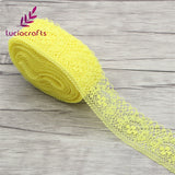 Lucia crafts Muti Options 4cm Lace Ribbons DIY Embroidered Net Lace Trim Ribbon Fabric For Sewing Handcraft Decoration 050025080