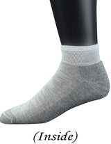 Men's 5 Pairs Bamboo Low Cut Diabetic Socks with Cushion Sole and Seamless Toe  Size 10-13