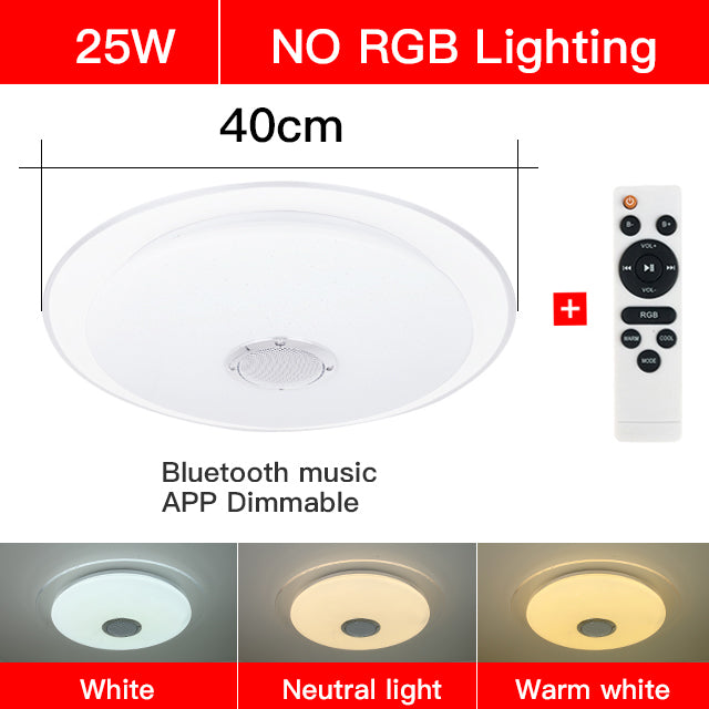 Modern LED ceiling Lights RGB Dimmable 25W 36W 52W APP Remote control Bluetooth Music light foyer bedroom Smart ceiling lamp