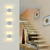Modern Led Wall Light lamps Step Stair 67mm Dia Round Aluminum Sconce 3W AC85-265V home bedroom Foyer New fashion KTV BAR JQ