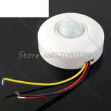 Motion Sensor Lamp Infrared IR Ceiling Wall Automatic Light Control Switch White S08 Drop ship