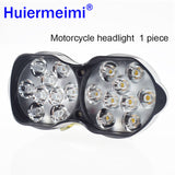 Motorcycle Headlight Scooter Fog Spotlight 12V LED Motorbike ATV Moto Working Spot Light Head Lamp  6500K White DRL Car Headlamp
