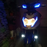 Motorcycle Headlight Scooter Fog Spotlight 12V LED Motorbike ATV Moto Working Spot Light Head Lamp  6500K White DRL Car Headlamp