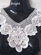 NEW 1pcs white Lace collar 18 Sexy Style flower and heart Venetian lace Decoration decoration lace fabric Sewing accessories diy