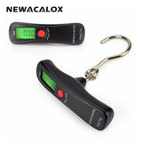 NEWACALOX 50kg x 10g Mini Portable Electronic Scale Weight Luggage Scale Digital Travel Hanging Hook Scale