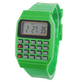 New Arrive Unsex Silicone Multi-Purpose Date Time Electronic Wrist Calculator Watch for women men gift 1pcs