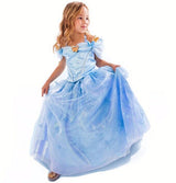New Christmas Gift baby girls Dress Cinderella Cosplay Costume Party Dress Princess Dress Cinderella Costume
