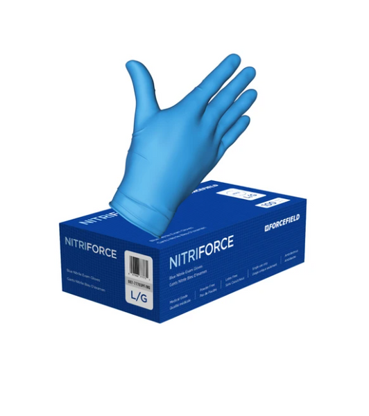 NitriForce Nitrile Medical Disposable Examination Gloves (Case of 1000 Gloves) Sold by box of 100/Dispenser