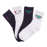 OLN BA EU36-46  Black BESD Cotton Cool Socks for Women Men Hip hop Novelty Socks Funny Socks ANM11-299 (4 pairs / lot ) 1