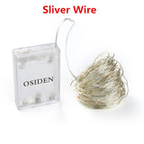 OSIDEN 2M 5M 10M 100 Led Strings Copper Wire 3XAA Battery Operated Christmas Wedding Party Decoration LED String Fairy Lights