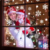 OurWarm Christmas Snowflake Window Sticker Winter Wall Stickers Kids Room Christmas Decorations for Home New Year 48pcs Stickers