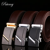 PATEROY Men's Belt Male Waist Belts Genuine Leather Riem Cinturon Hombre Ceinture Homme Designer Cinto Masculino High Quality