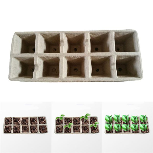 Pack of 10 Eco-friendly Biodegradable Natural Organic Square Peat Pots Garden Pots Seed Starter Pot