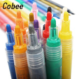 Paint Marker Pen Waterproof Fabric Painting Pen Art Supplies Tire Metal Paint Ink Graffiti Paint Marker Crystal Shell