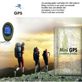 Podofo New Mini Handheld GPS Navigation Receiver Location Finder USB Rechargeable with Electronic Compass for Outdoor Travel
