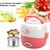 Portable Electric Rice Cooker 1.3L Insulation Heating Electric Lunchbox 2 Layers Steamer Multifunction Automatic Food Container