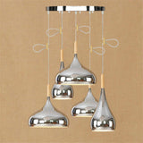 Post-modern Nordic Rose Gold Chrome Pated Chandelier Dining Room Bedroom Living Room iron Simple Cafe Bar lamps Free Shipping