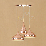 Post-modern Nordic Rose Gold Chrome Pated Chandelier Dining Room Bedroom Living Room iron Simple Cafe Bar lamps Free Shipping