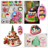 Practical Silicone Christmas Tree Snowflake Cake Fondant Mold Chocolate Cookies Mould Home Kitchen Diy Cake Decorating Tools