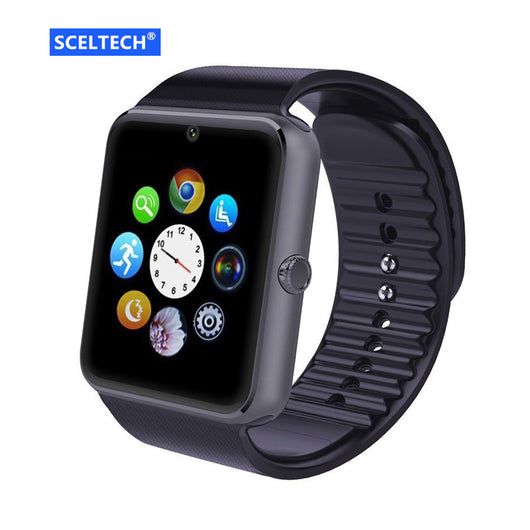 QAQFIT Bluetooth Smart Watch Men GT08 With Touch Screen Big Battery Support TF Sim Card Camera For IOS iPhone Android Phone