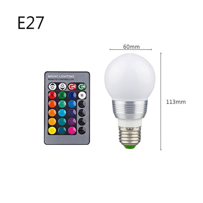 RGB Colour Changing E27 E14 GU10 MR16 RGB LED Bulb LED Lamp Light Spot Bulb IR Remote Control Home living Room Party Decoration