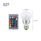 RGB Colour Changing E27 E14 GU10 MR16 RGB LED Bulb LED Lamp Light Spot Bulb IR Remote Control Home living Room Party Decoration