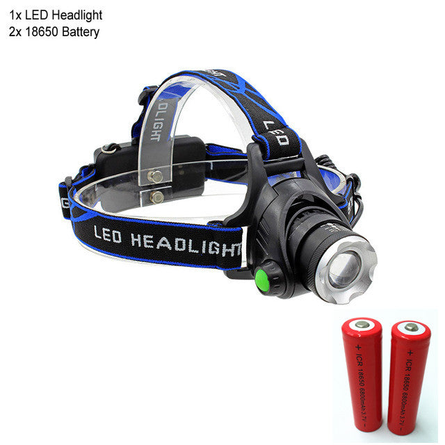 RU 5000LM Cree XML-L2 XM-L T6 Led Headlamp Zoomable Headlight Waterproof Head Torch flashlight Head lamp Fishing Hunting Light