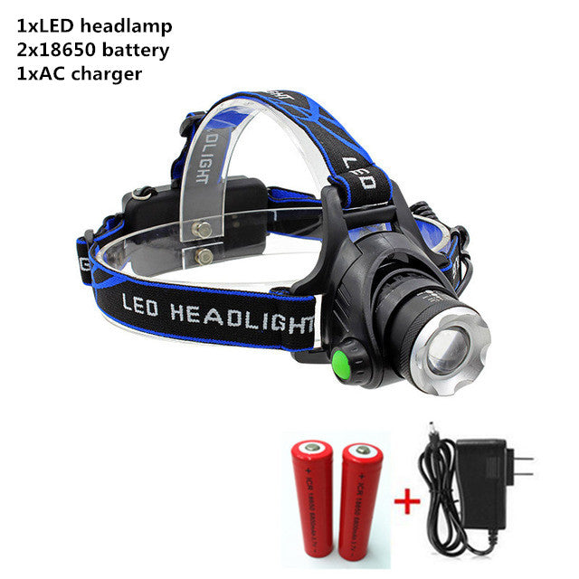 RU 5000LM Cree XML-L2 XM-L T6 Led Headlamp Zoomable Headlight Waterproof Head Torch flashlight Head lamp Fishing Hunting Light