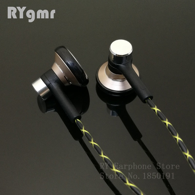 RY04 original in-ear Earphone metal  15mm music  quality sound HIFI Earphone (IE800 style cable) 3.5mm stereo earbud headphones